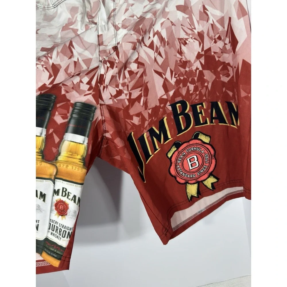 Jim‎ Beam Men's Tie Front Swim Trunks Shorts Size 2X